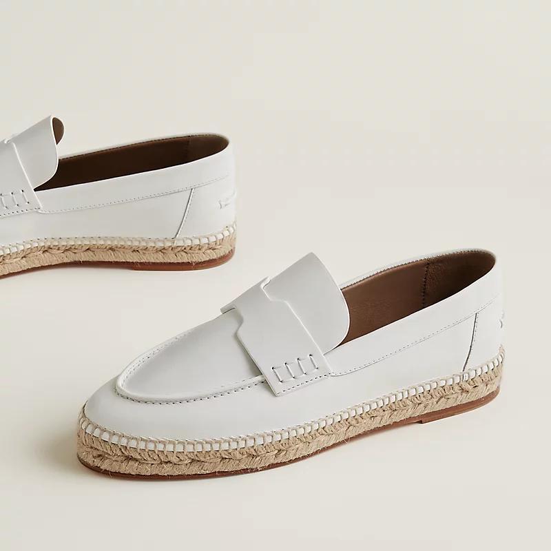 Giày Hermes Trip Espadrille Nữ Trắng